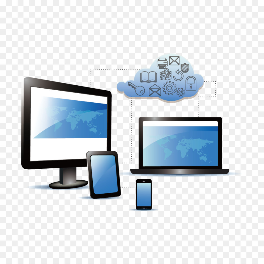 Laptop-Cloud computing Computer-Icons - Computer und Handys