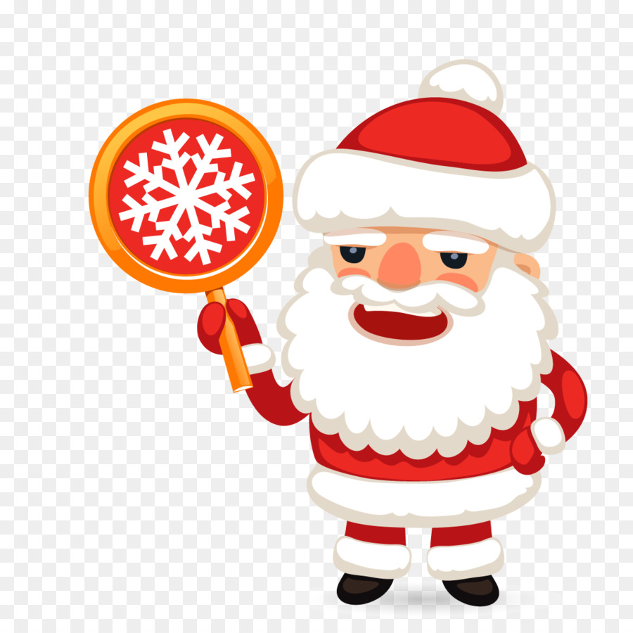 Di natale babbo Natale Clip art - Vector cartoon Babbo Natale con in mano un cartello