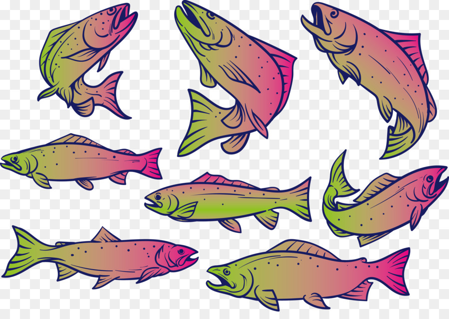 Fisch Zeichnung Clip art - lila Fische