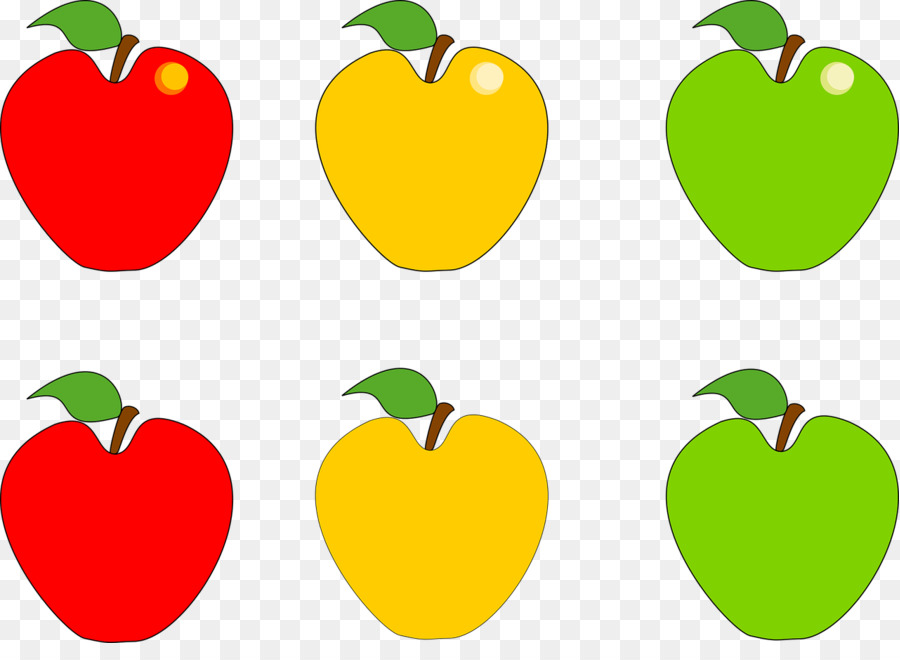Apfel Gelb Rot Clip-art - Vielzahl von apple