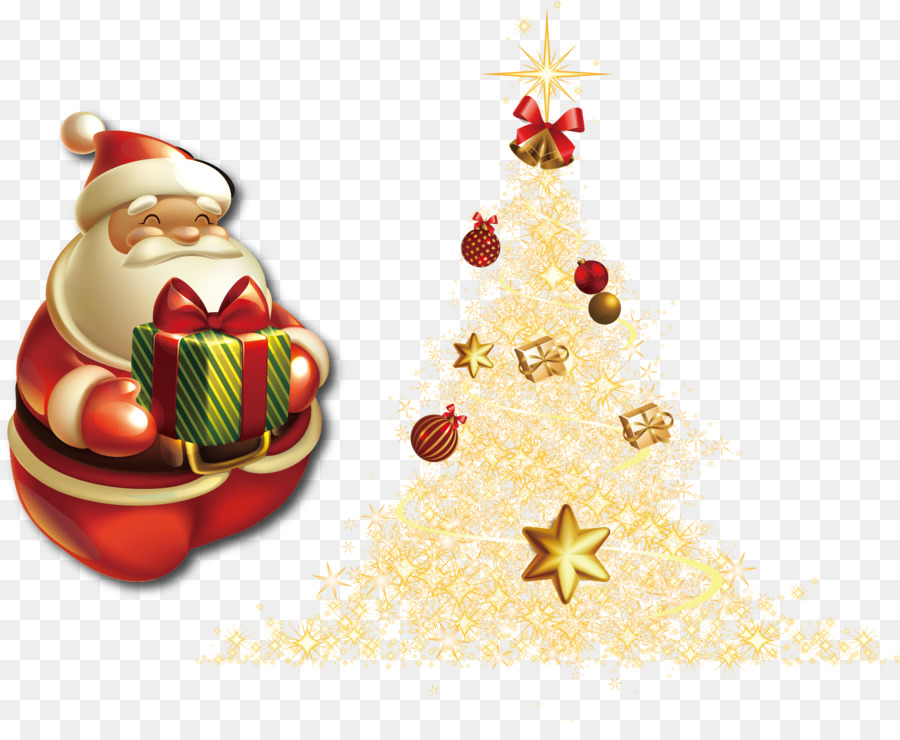 Santa Claus Christmas ornament Christmas tree Geschenk - Weihnachten Vektor material