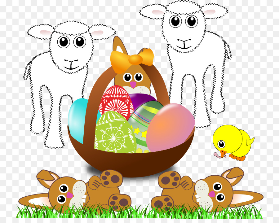Easter Bunny trứng Phục sinh Phục giỏ Clip nghệ thuật - Lễ Phục Sinh Hoạt Hình Ảnh
