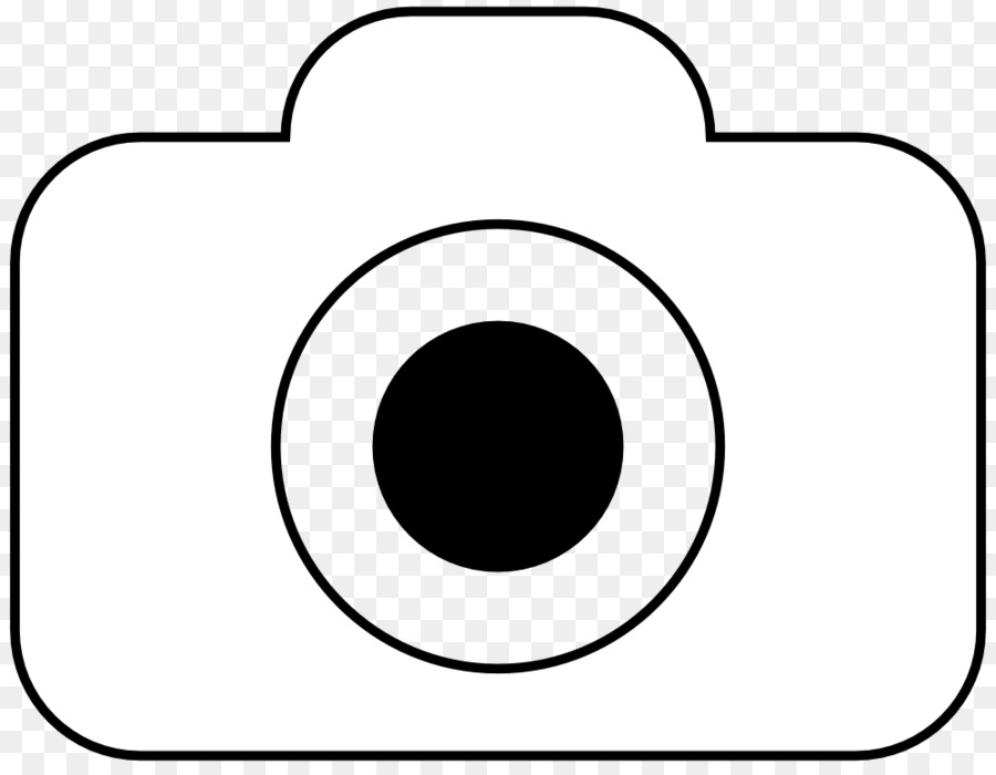 Schwarz und weiß-Kamera-Clip-art - Kamera Line Art