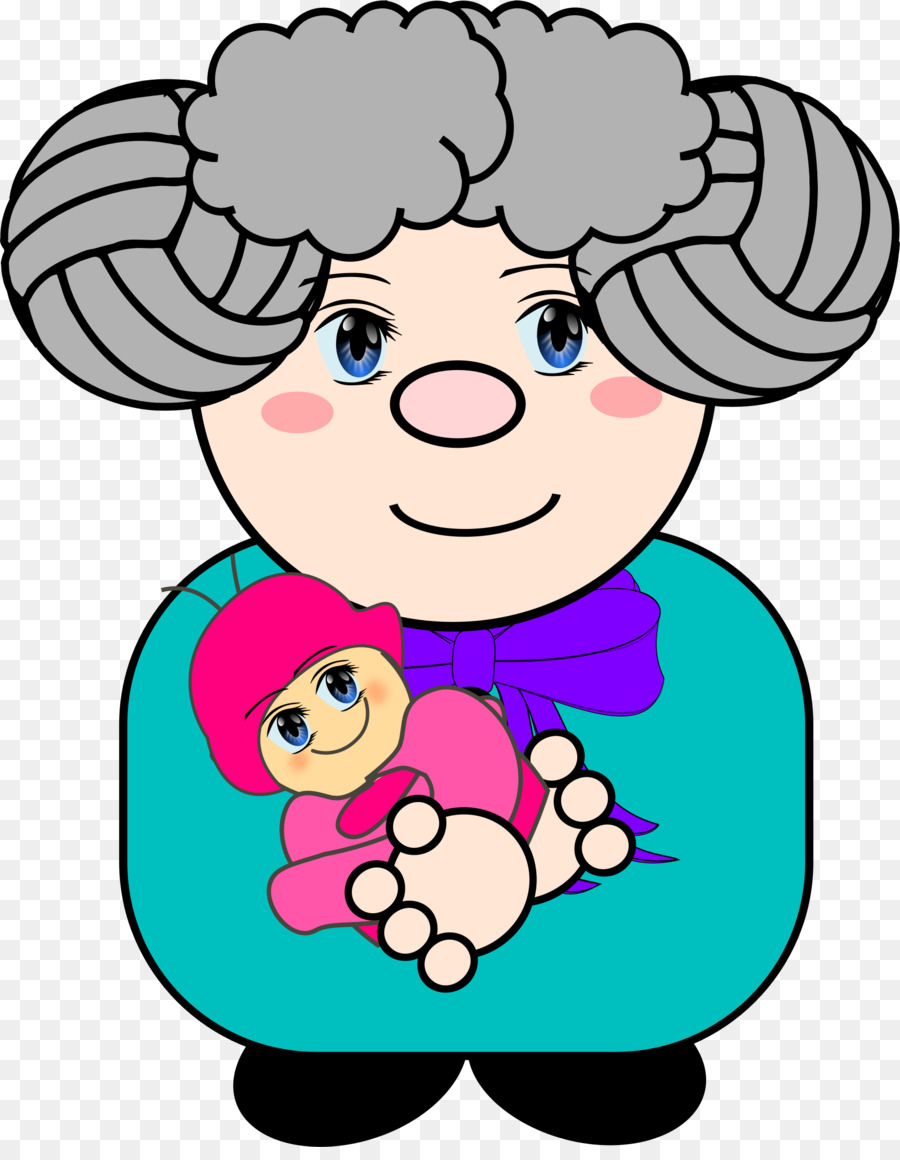 Cartoon Bambino Nonno Clip art - la nonna di testa clipart