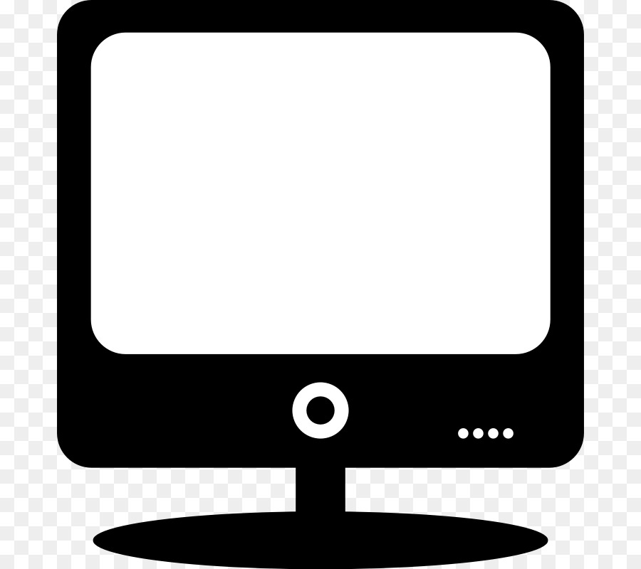 Computer portatile Monitor in bianco e Nero Clip art - Immagine Sul Monitor Del Computer