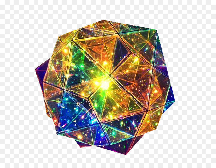 Ánh sáng nghệ thuật sắp Đặt nghệ thuật Giác - Đa giác viên kim cương màu