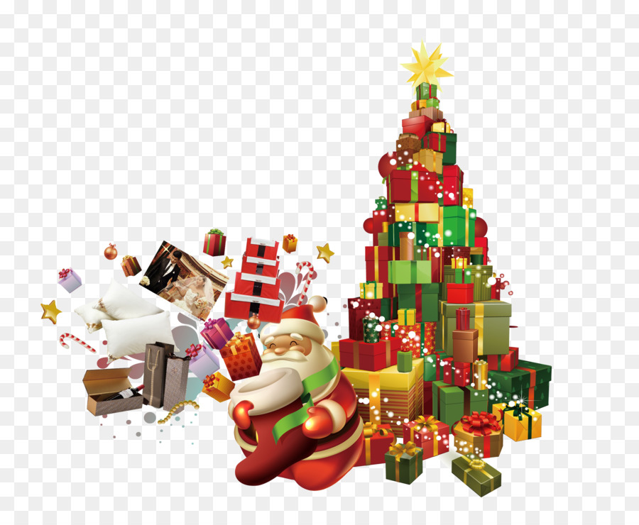 Ornamento di natale Babbo Natale - cartoon albero di natale