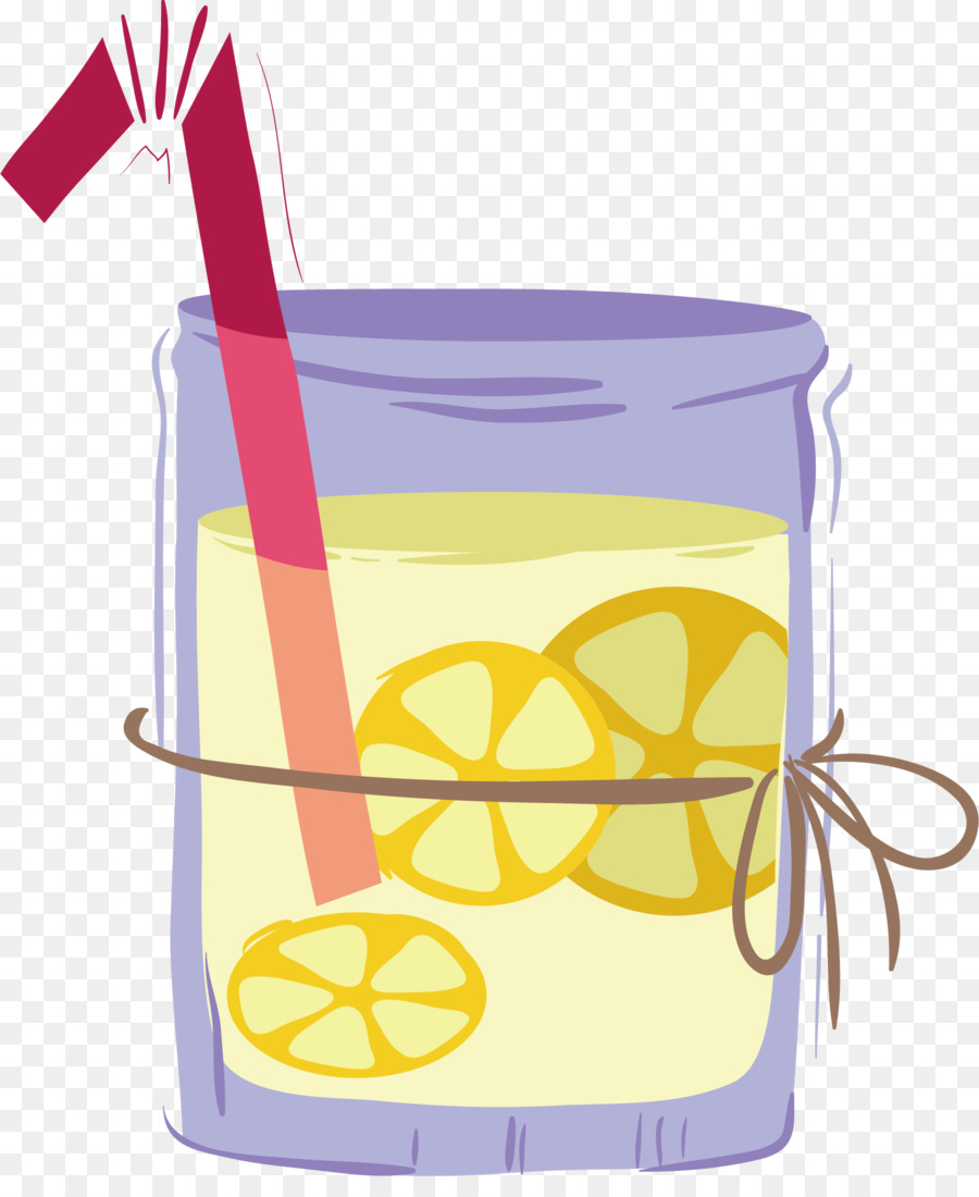 Saft Zeichnung Clip art - Vektor von hand bemalt leckere Zitronen-Saft