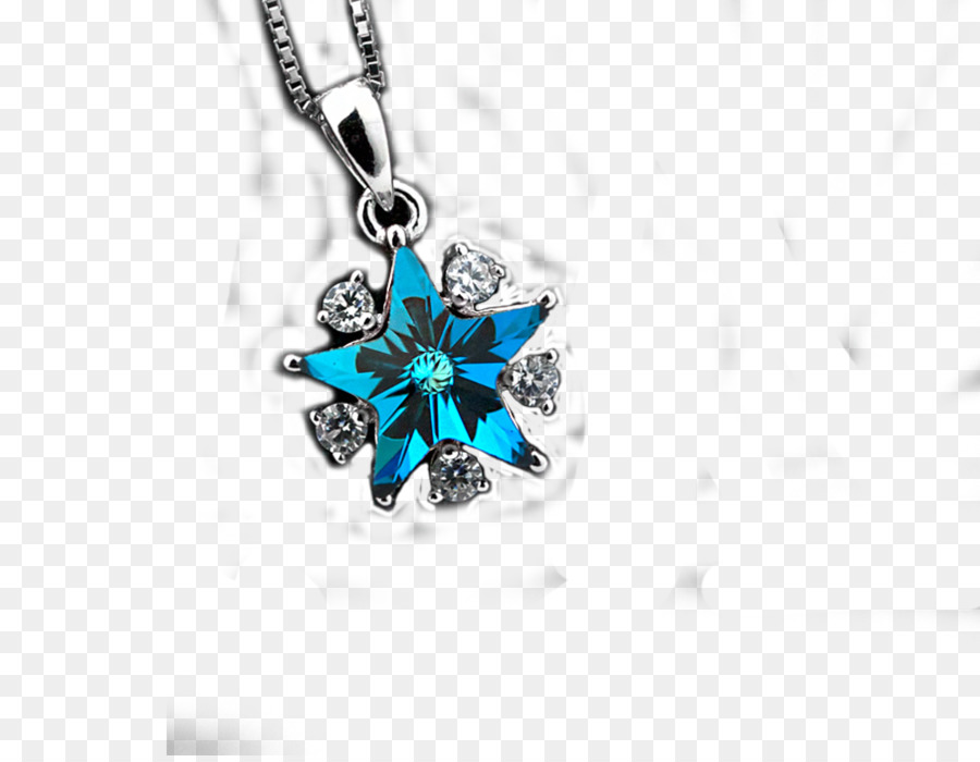 Diamond Blue Halskette Schmuck - Blaue Diamant-Halskette