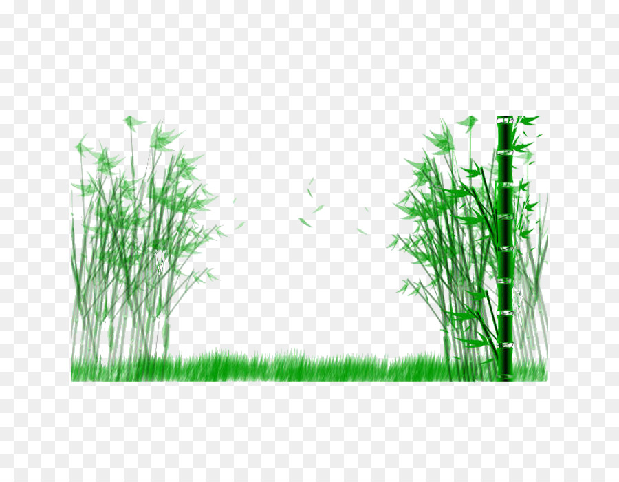 Bamboe Bambus Grün Tinte wash Malerei - Frischen Bambus gras Gehweg