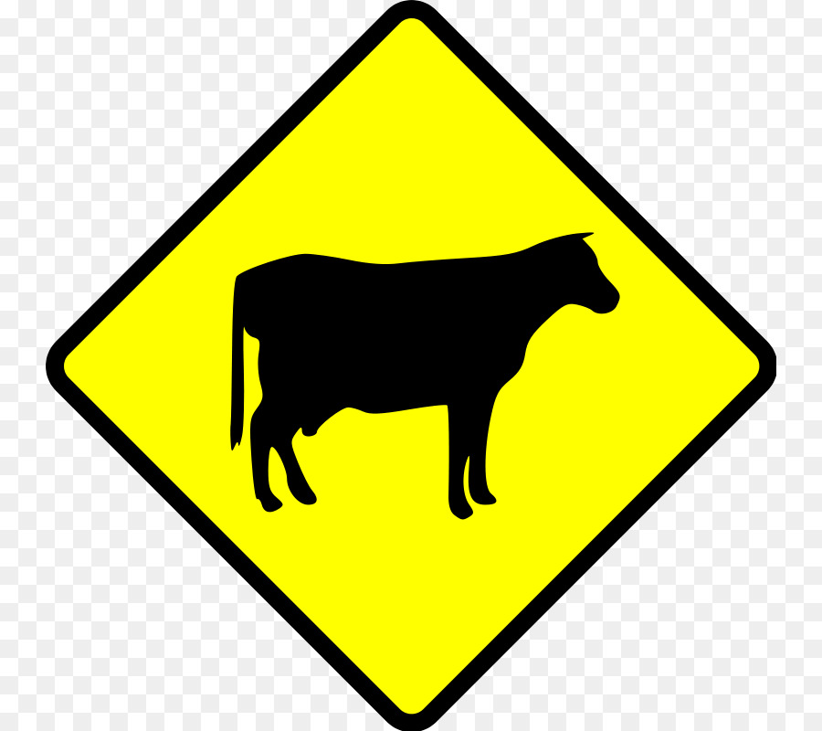 Bestiame Bue segno di Traffico Stradale cartello di Avvertimento - Immagini Gratuite Di Mucche