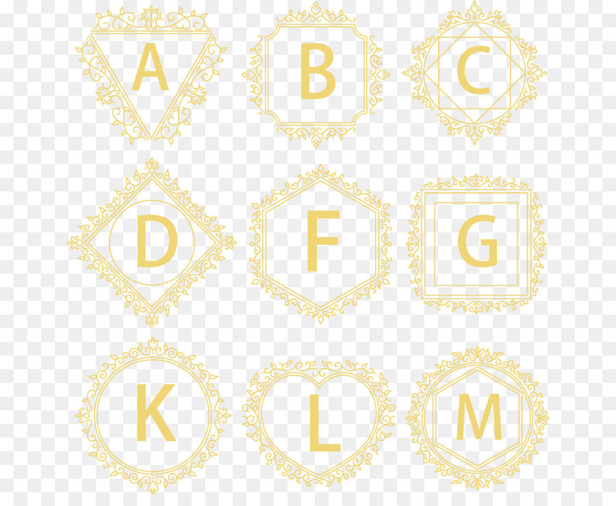 Text-Buchstaben-Gold - Gold lace Brief
