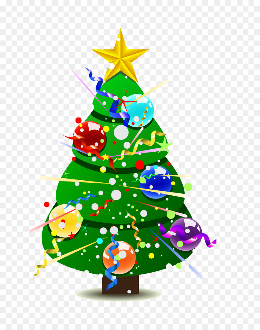 Schöne bunte Weihnachtsbaum-Dekoration, Santa Claus - Weihnachtsbaum