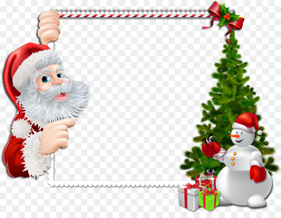 Santa Claus Biên giới và Khung Giáng sinh Khung Ảnh Clip nghệ thuật - giáng sinh khung hình