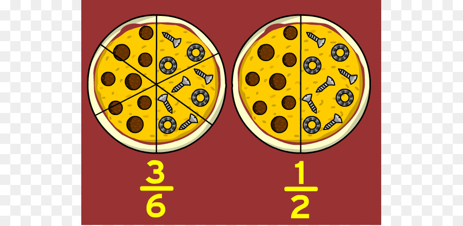 So sánh Phân số bánh Pizza Phân Clip nghệ thuật - phân.