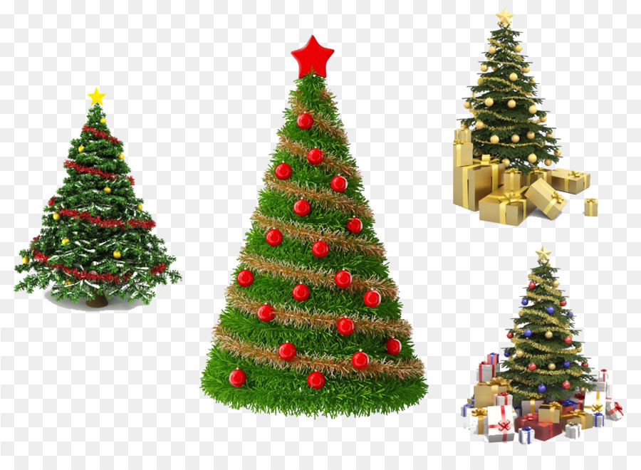Babbo Natale, albero di Natale, decorazione di Natale - creative natale poster