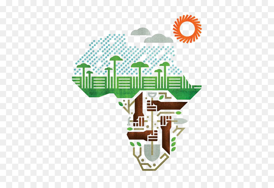 Afrika Monocle Abbildung - flache Stadt