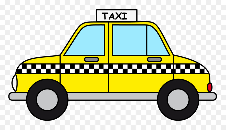 Manhattan Taxicabs of New York City Yellow cab-clipart - comic Buch clipart