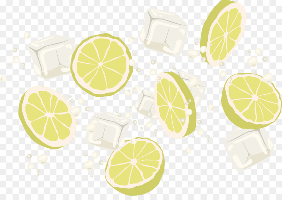 Il succo di Limone, tè freddo, Bevande - Vettore dipinto di limone