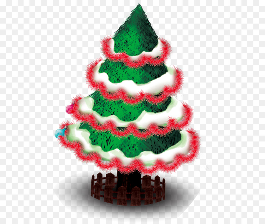 Cây giáng sinh trang trí Giáng sinh - Cây giáng sinh đỏ liệu ren