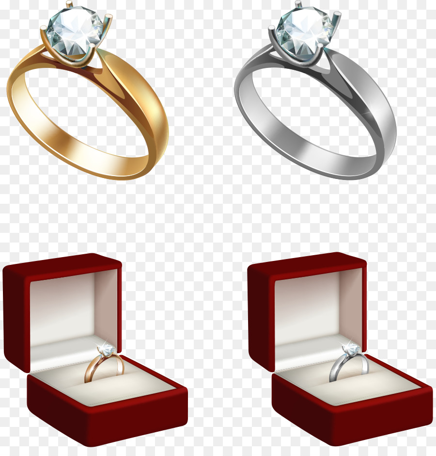 Verlobungsring Diamant-Hochzeit ring - Diamant Muster Vektor