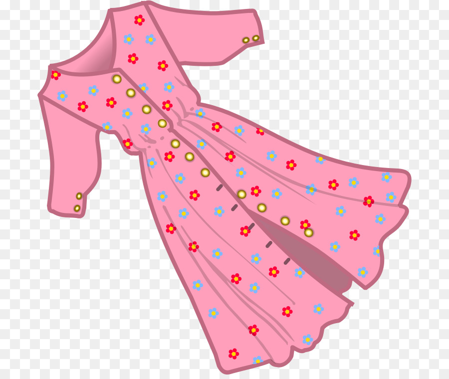 transparent pink dress clipart