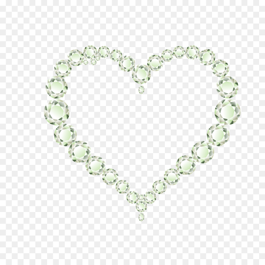 Cornici Cuore Clip art - Luce verde diamante a forma di cuore hollow