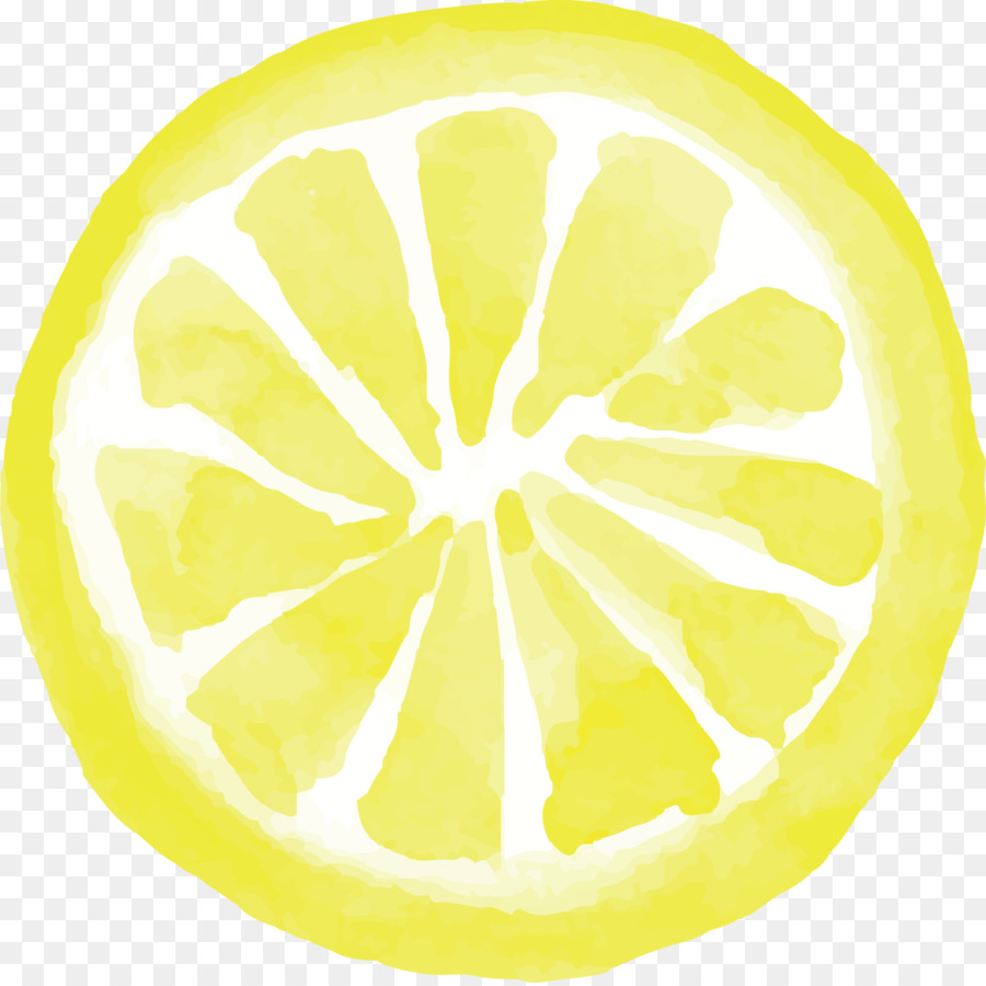 Zitrone Citron Yellow Circle Schriftart - Vektor-hand-gemalte Frucht-Zitrone