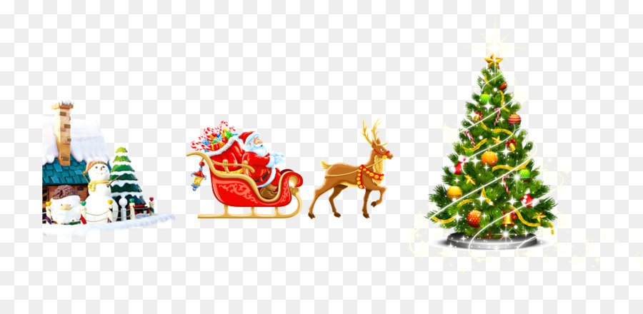 Albero di natale, Babbo Natale, ornamento di Natale - creativo di natale