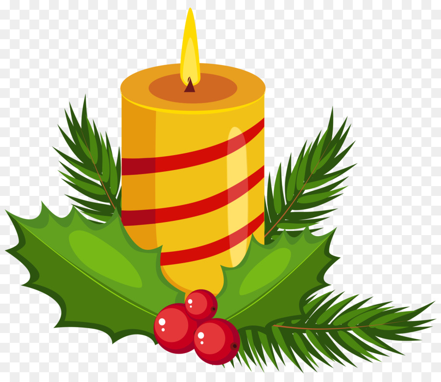 Gemeinsame holly Weihnachten Kostenlos content clipart - gelbe Kerze cliparts