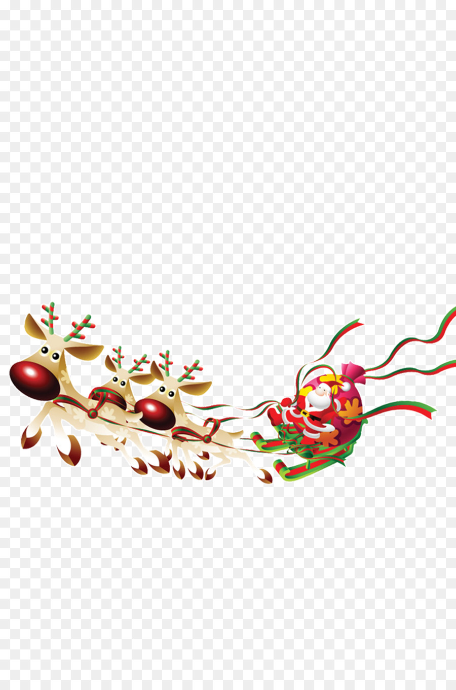 Babbo Natale's reindeer di Babbo Natale's Christmas reindeer Desktop Wallpaper - creativo di natale