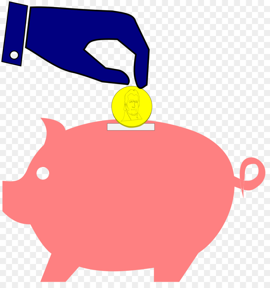 Piggy bank-Geld-Münzen-clipart - bank registrieren cliparts