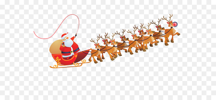 Santa Claus tuần Lộc xe Trượt tuyết Clip nghệ thuật - santa claus png hình ảnh trong suốt