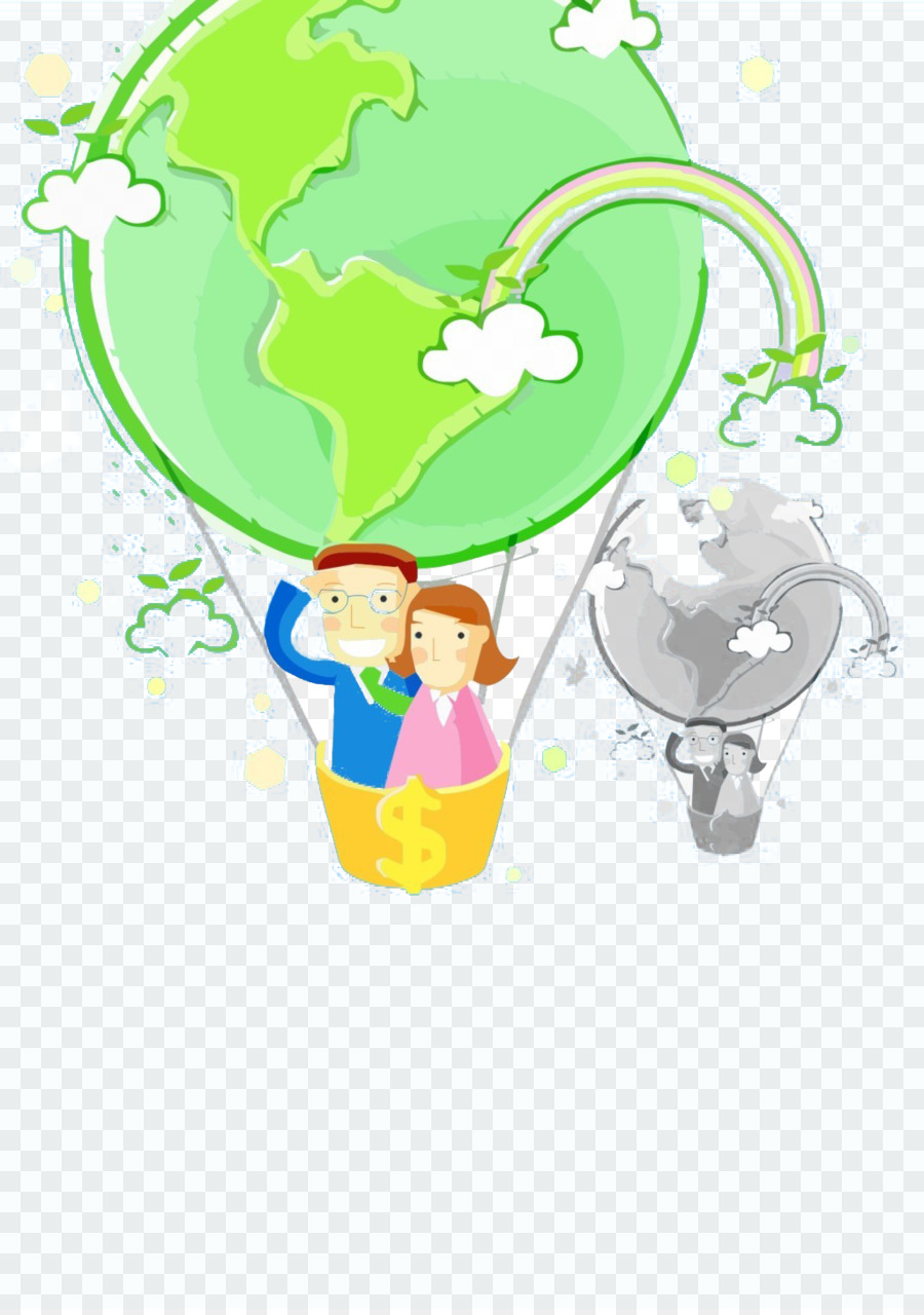 Trái đất Máy tính Biểu tượng Clip nghệ thuật - Màu xanh lá cây trái Đất khinh khí cầu tử