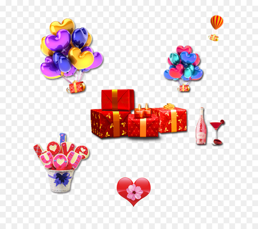 Ballon Geschenk Valentinstag Computer-Datei - Liebe hot air balloon