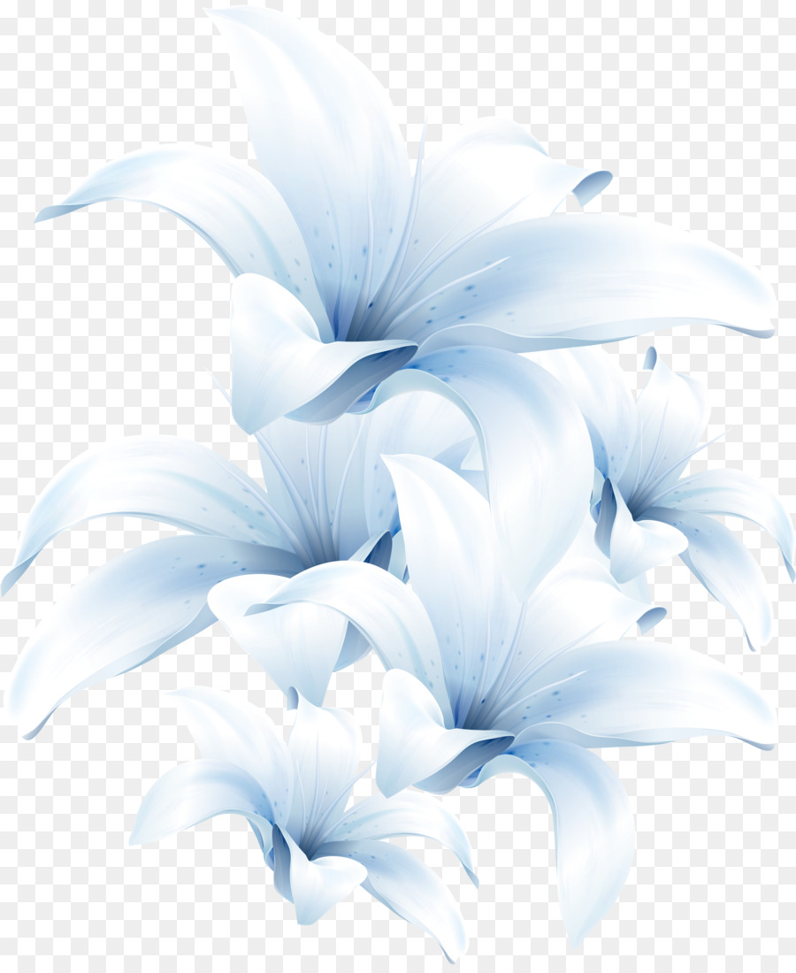 Fiore Sfondo del Desktop Blu 1080p ad Alta definizione, televisione - Dipinto a mano di lily