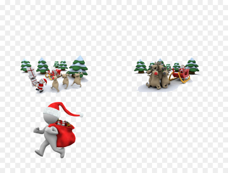 Santa Claus Giáng sinh trang trí cây thông Giáng sinh - Nhân vật phản diện 3d