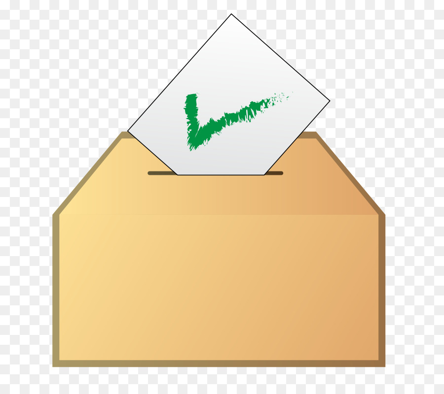 Bỏ phiếu bầu Cử Phiếu hộp Clip nghệ thuật - kiểm tra dấu màu vàng
