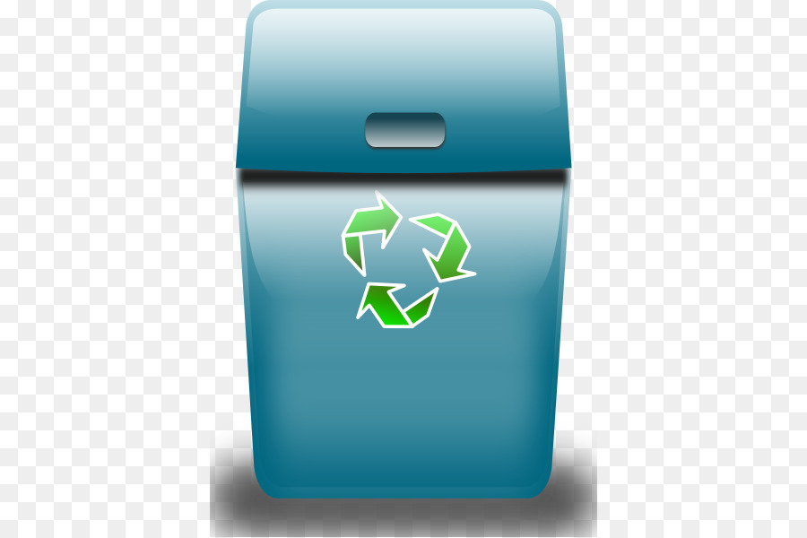Thùng rác Thải Giấy Giỏ Clip nghệ thuật - màu xanh có thể.