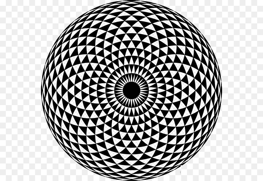 Geometrie-Mandala-Zeichnung-Illustration - Dreieck-Runde