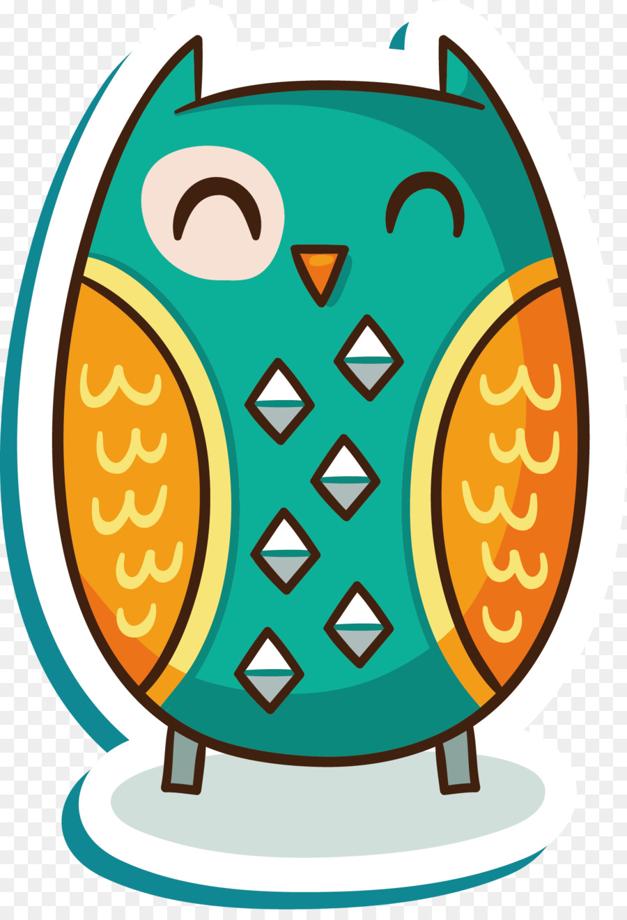 Eule Papagei Vogel clipart - Vektor-Farbe, Papagei
