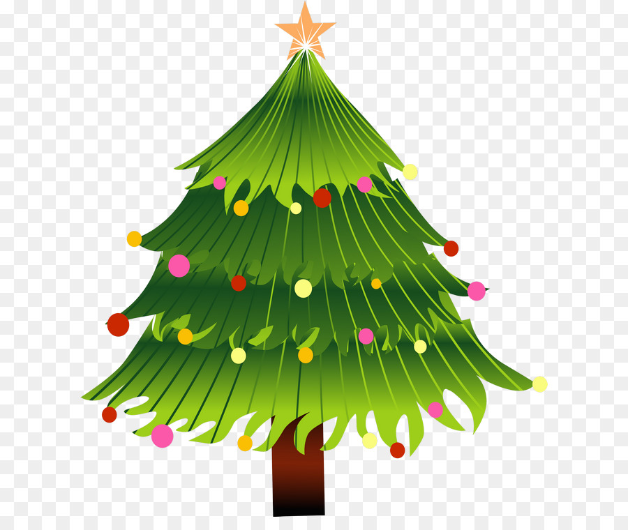 Albero di natale, ornamento di Natale Illustrazione - Abbastanza verde albero di Natale