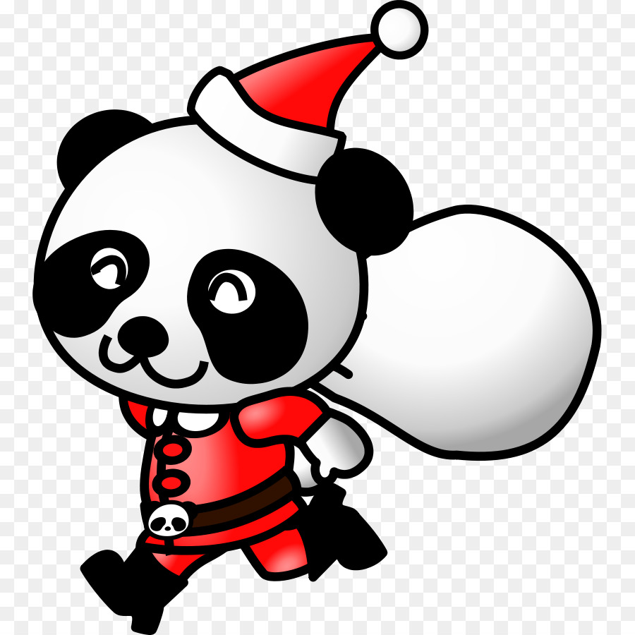 Giant panda, Santa Claus, Red panda Bear Clip art - santa und seinem Schlitten Bilder