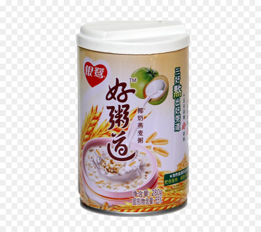 Kokosmilch Congee Reis-pudding-Frühstück - Haferflocken-Kokos-Milch