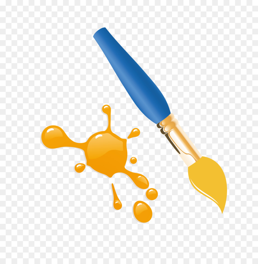Il pennello Casa Clip art - Vector giallo penna vernice