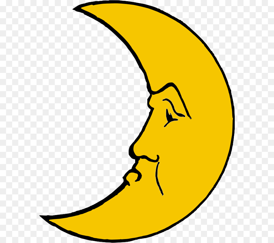Vollmond Mondphase Clip art - Crescent Moon Cartoon