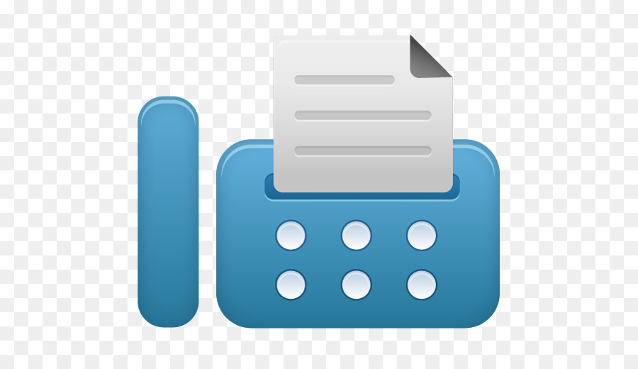 rettangolo blu icona - fax