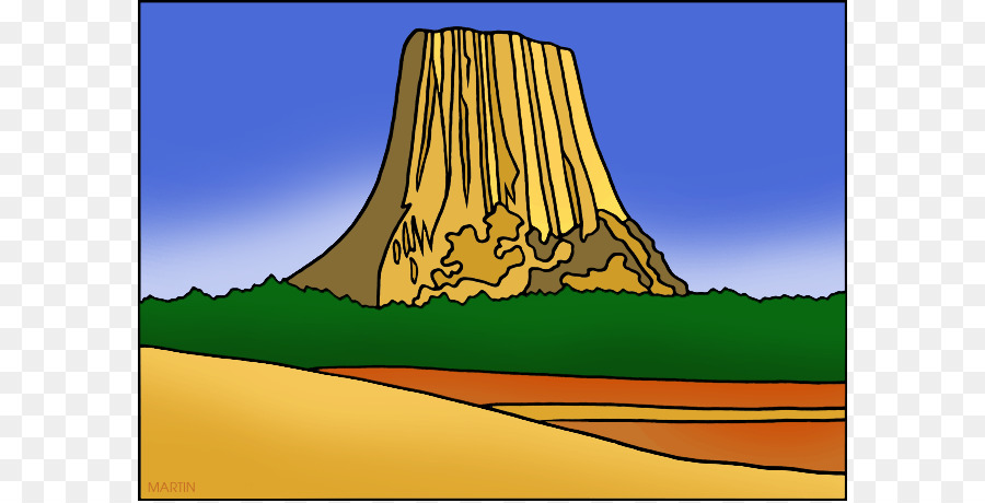 Devils Tower Clip art - wyoming clipart