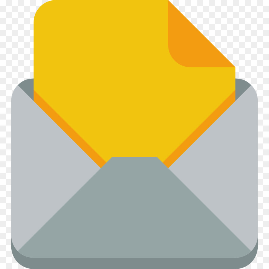Winkel, gelb, orange - Umschlag Brief