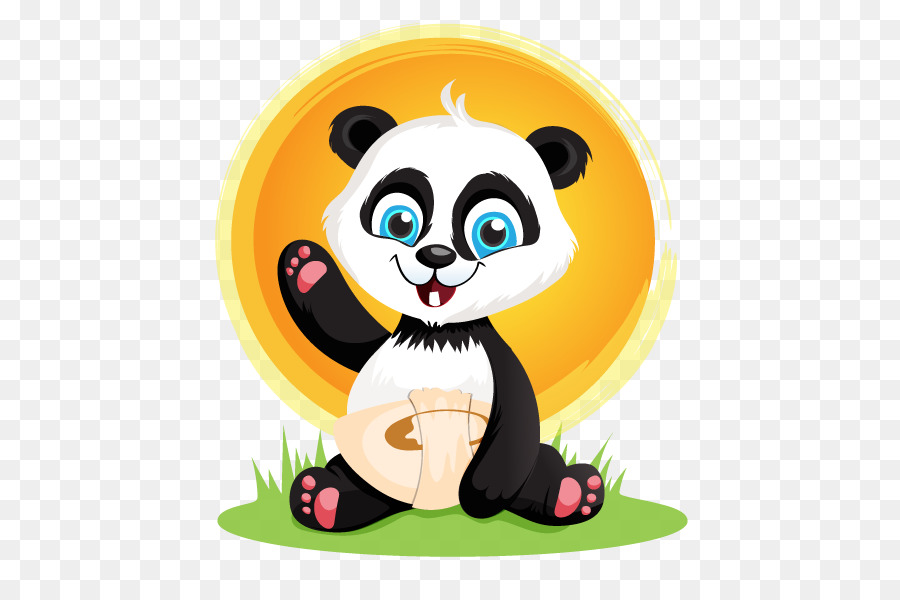 Giant panda Bear Rolling Panda Gioco di Disegno - baby panda clipart